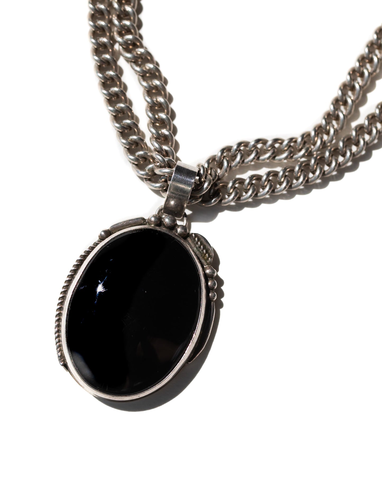 ONYX DOUBLE CHAIN NECKLACE