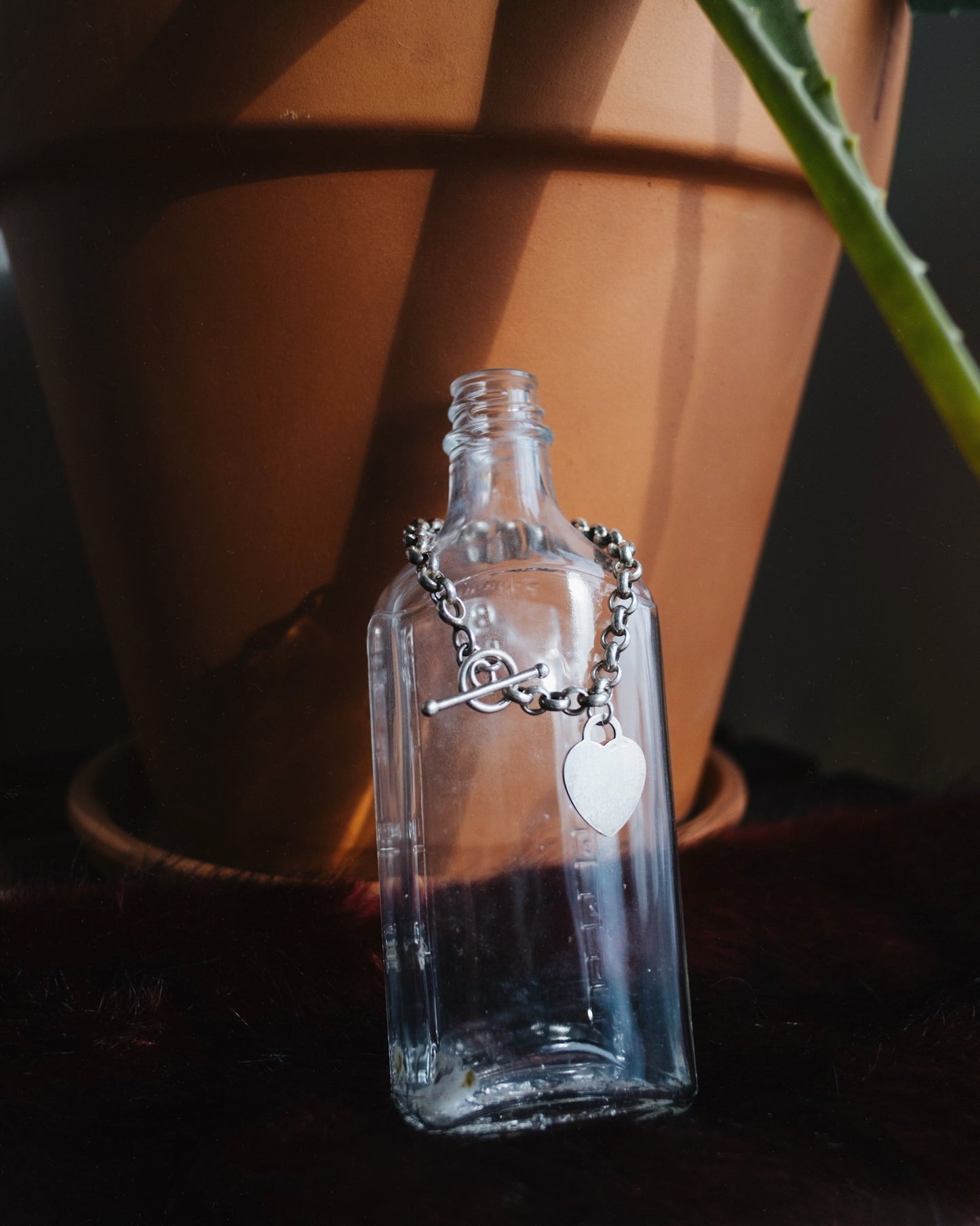 SILVER TOGGLE HEART BRACELET
