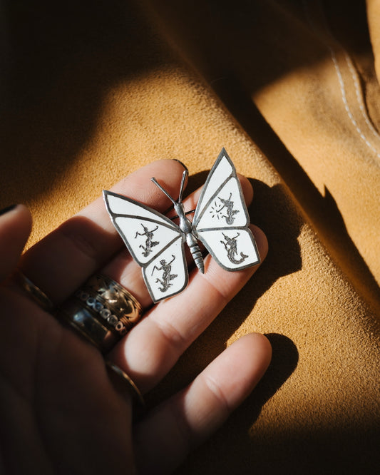 STERLING BUTTERFLY BROOCH