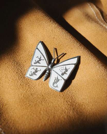 STERLING BUTTERFLY BROOCH