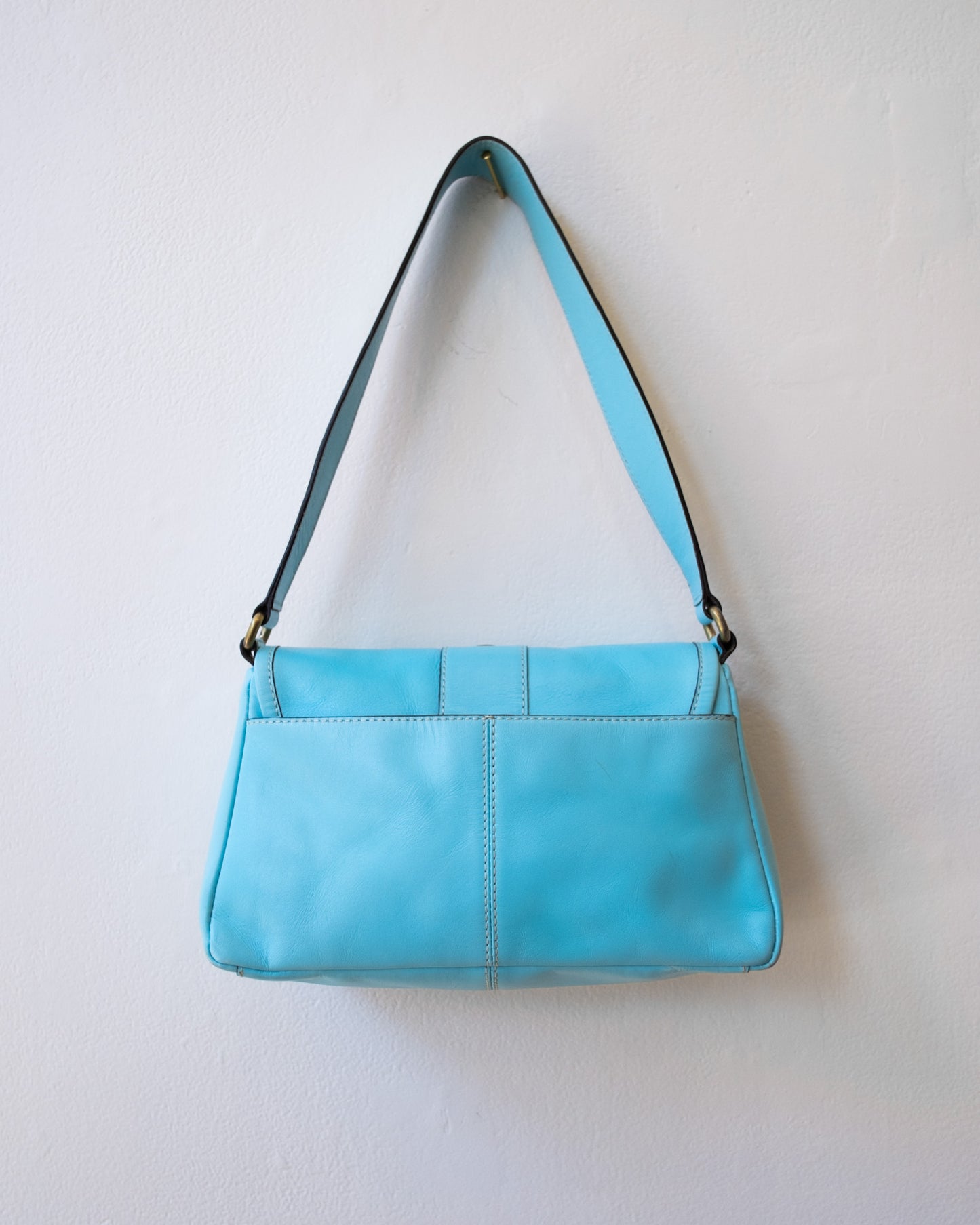 BLUE LEATHER PURSE