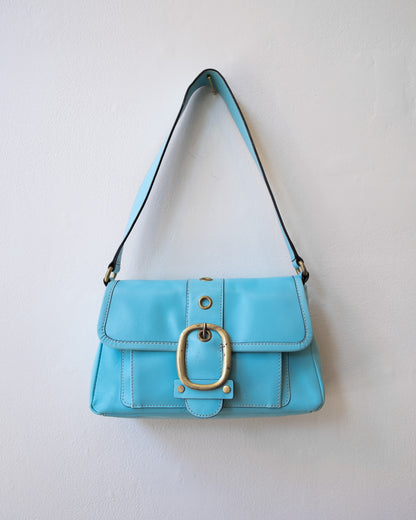 BLUE LEATHER PURSE