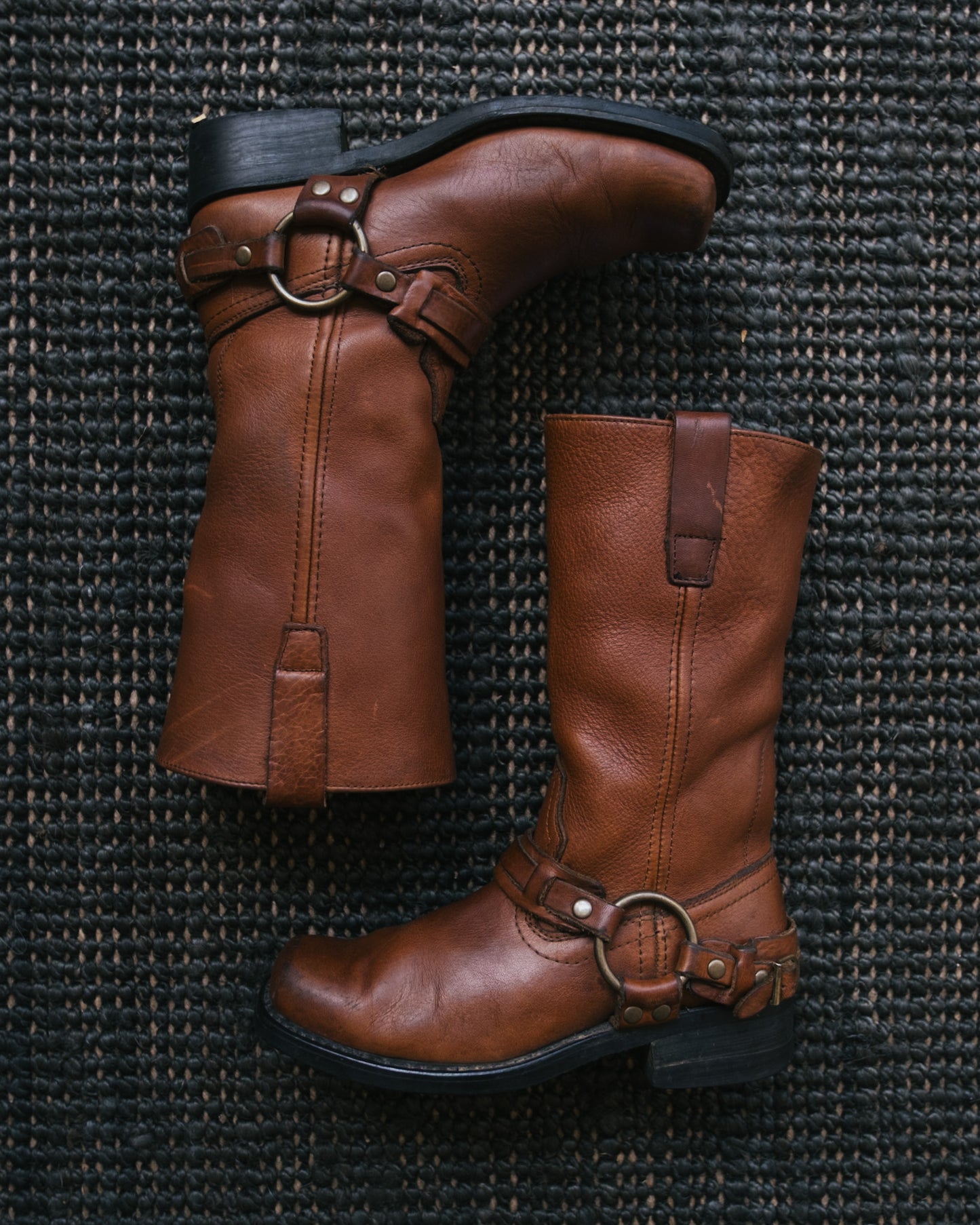 CARAMEL HARNESS BOOTS