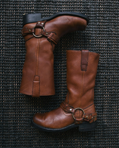 CARAMEL HARNESS BOOTS