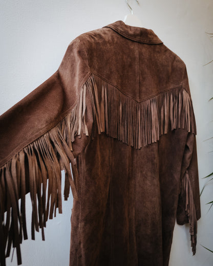 BROWN SUEDE FRINGE