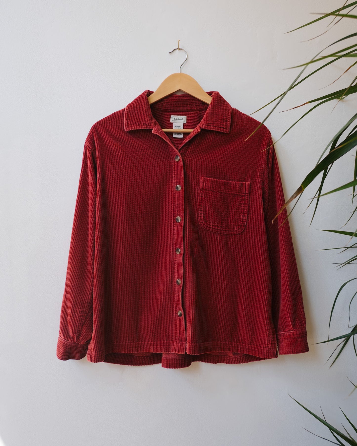 CHERRY CORDUROY TOP