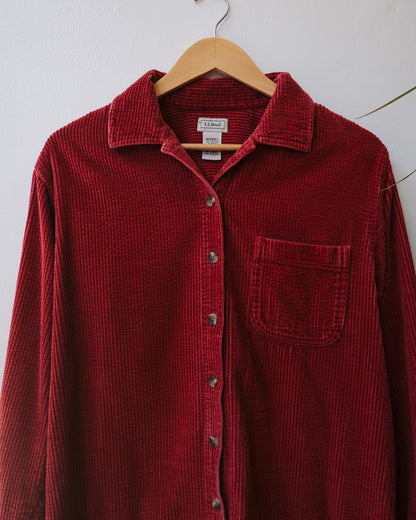 CHERRY CORDUROY TOP