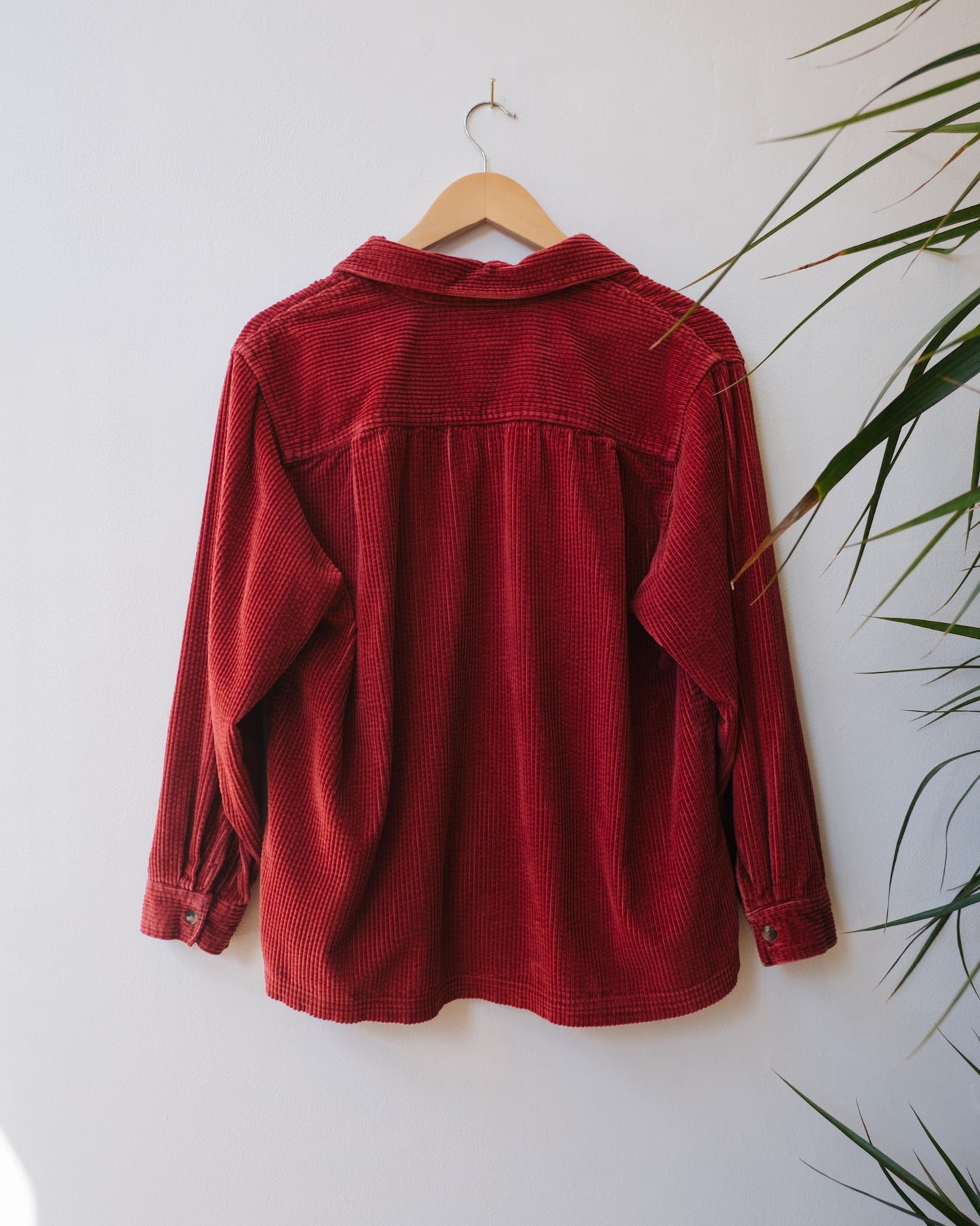 CHERRY CORDUROY TOP